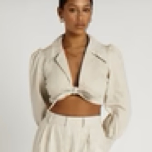 Dissh Darcy natural linen tie front - Picture 3 of 3